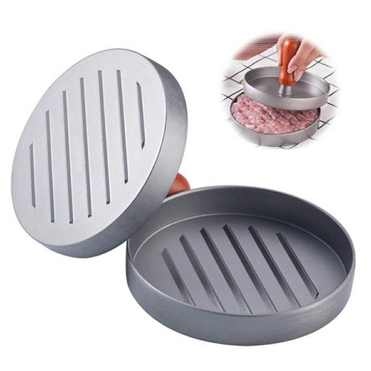 Miniatura 4 de Molde prensa para carne de hamburguesa